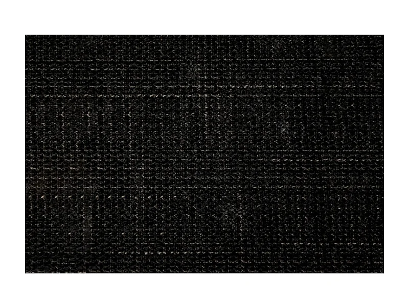 Lit coffre 140x190cm avec tête de lit lignes Tissu Noir - Hauteur totale : 39cm