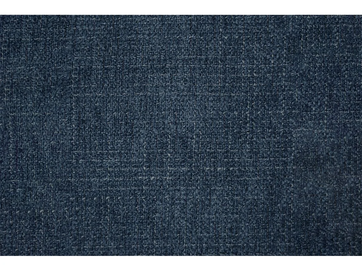 Lit coffre 140x190cm avec tête de lit lignes Tissu Bleu - Hauteur totale : 39cm