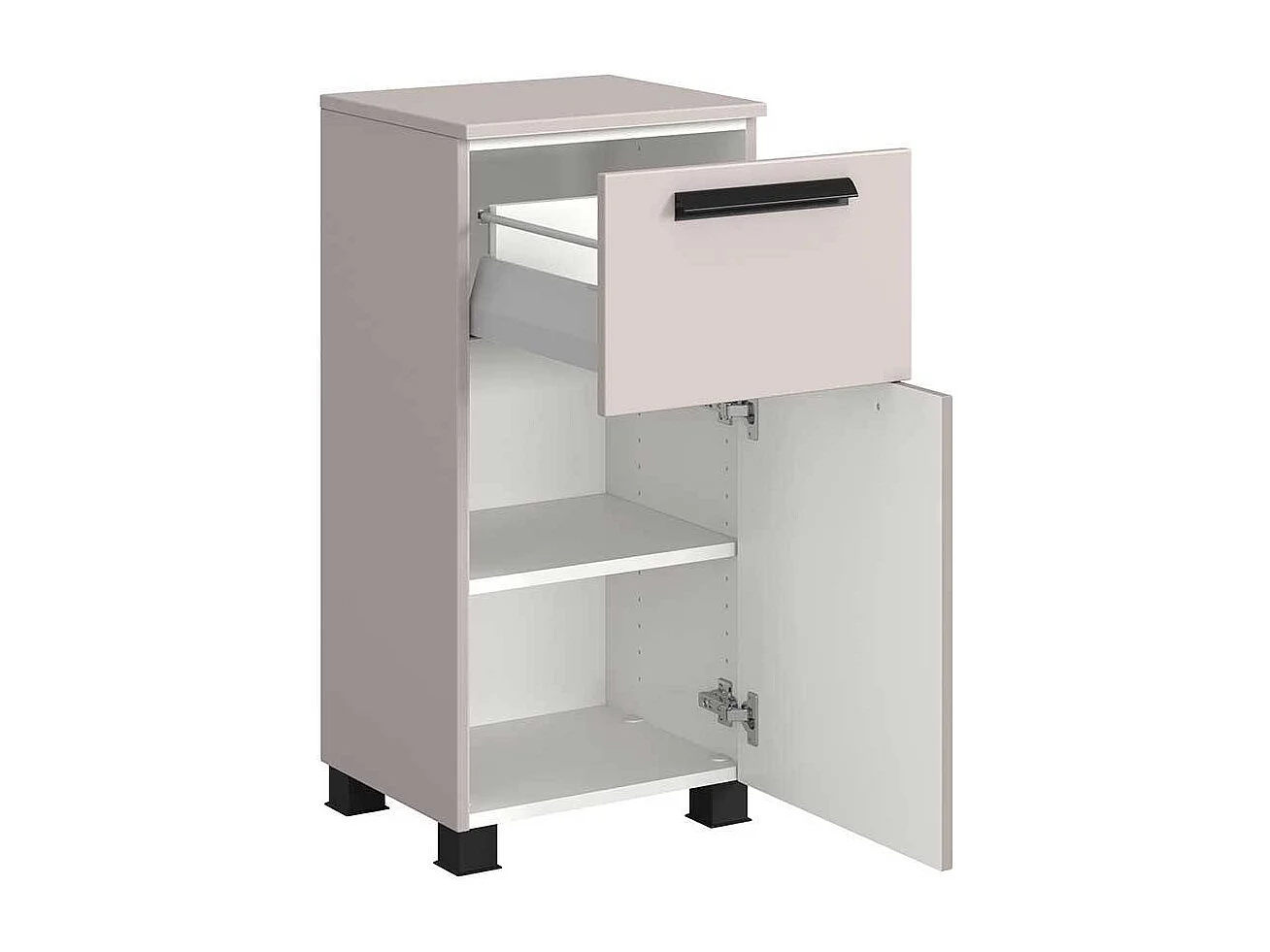 Badezimmerschrank Badschrank mit Vierfußgestell in Hellgrau