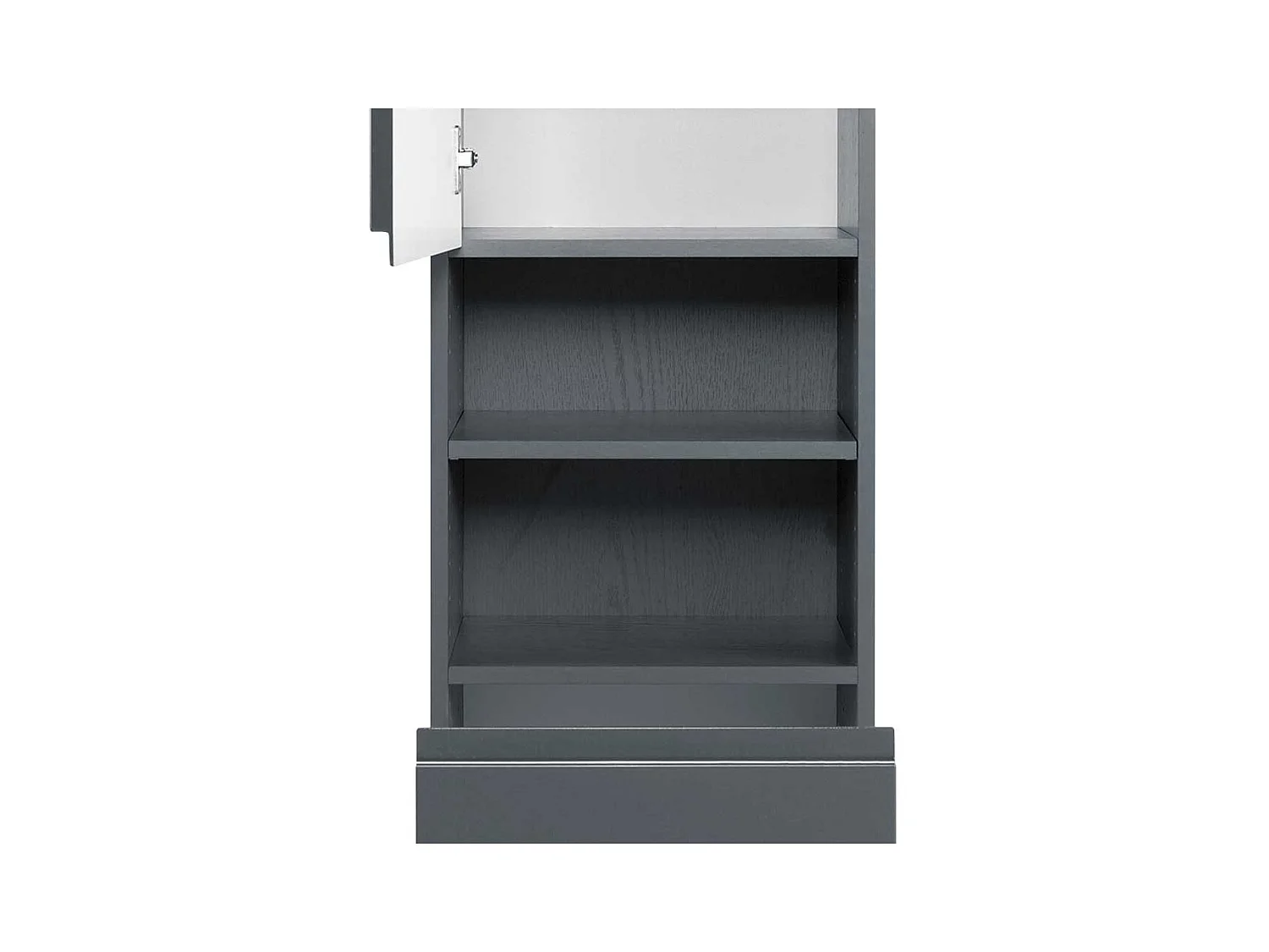 Hochschrank in Anthrazit Hochglanz für Badezimmer