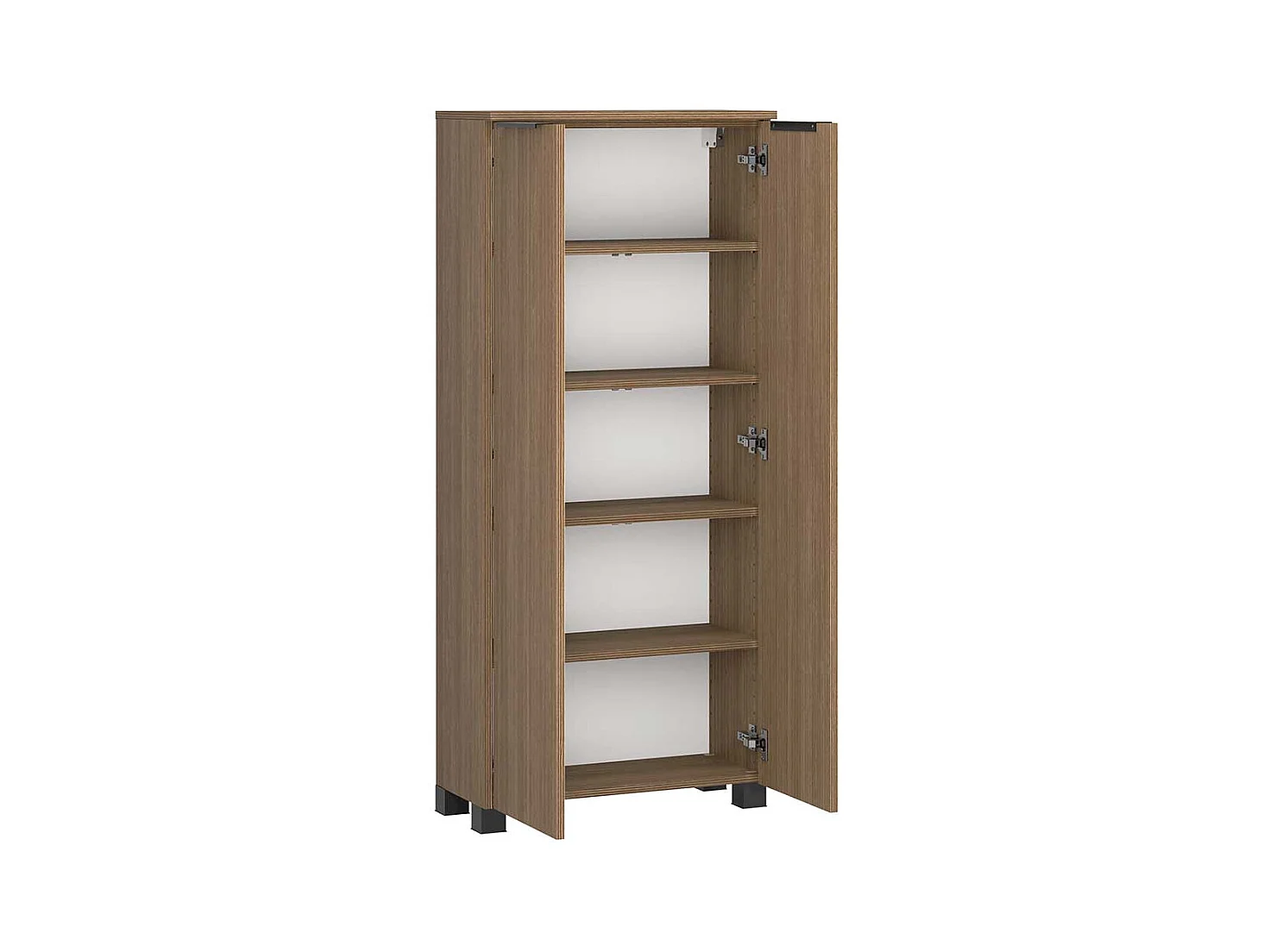 Midibadschrank Badezimmerschrank mit Drehtüren aus Holzwerkstoff