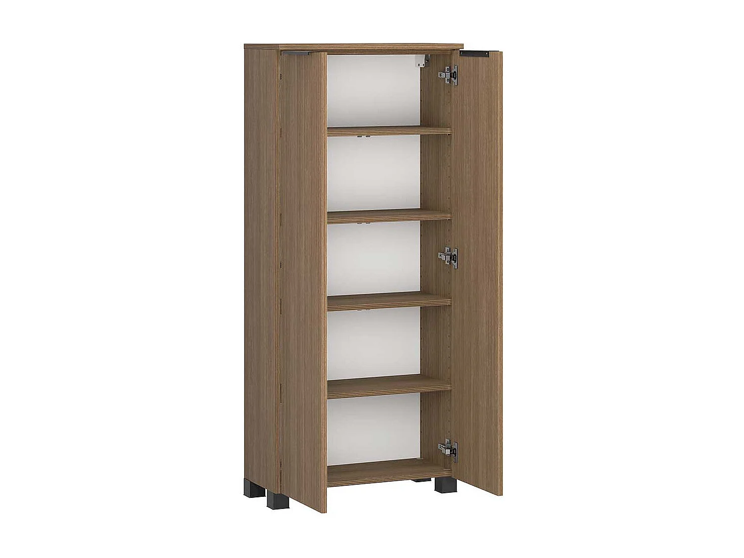 Midibadschrank Badezimmerschrank mit Drehtüren aus Holzwerkstoff