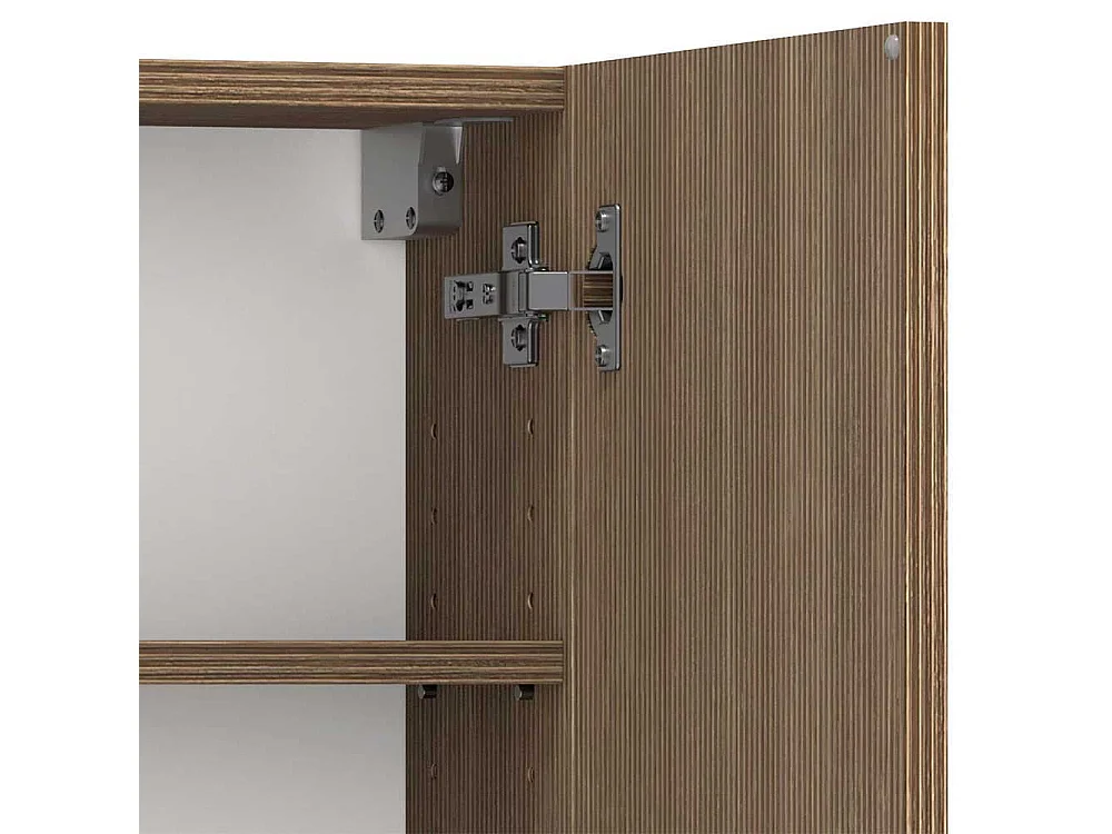 Midibadschrank Badezimmerschrank mit Drehtüren aus Holzwerkstoff