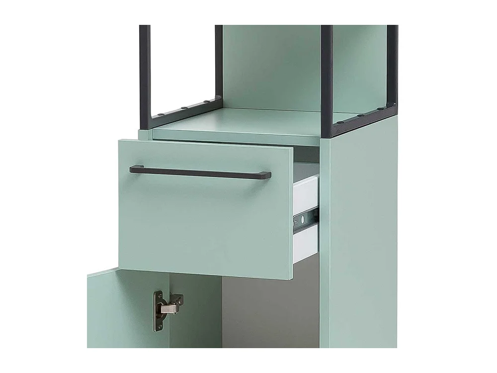 Badmidischrank in Mintgrün und Anthrazit modern