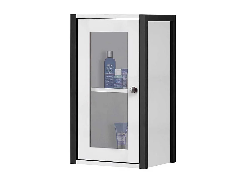 Badhängeschrank in Schwarz und Weiß 60 cm hoch