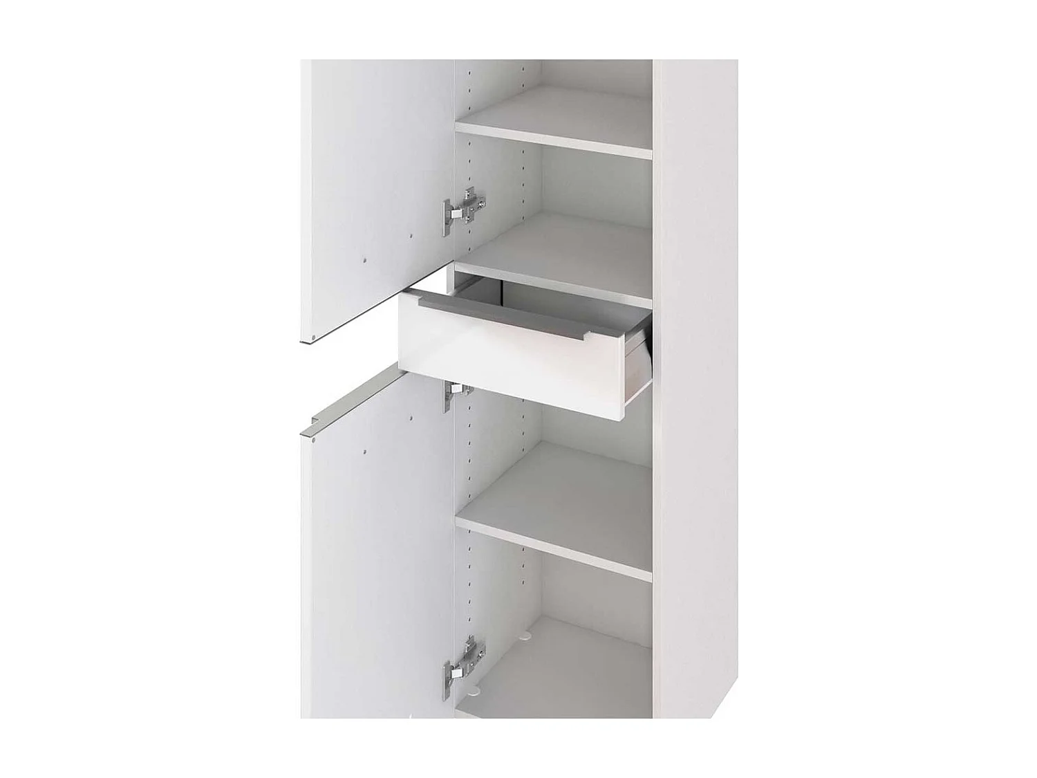 Badezimmerhochschrank in Weiß 180 cm hoch