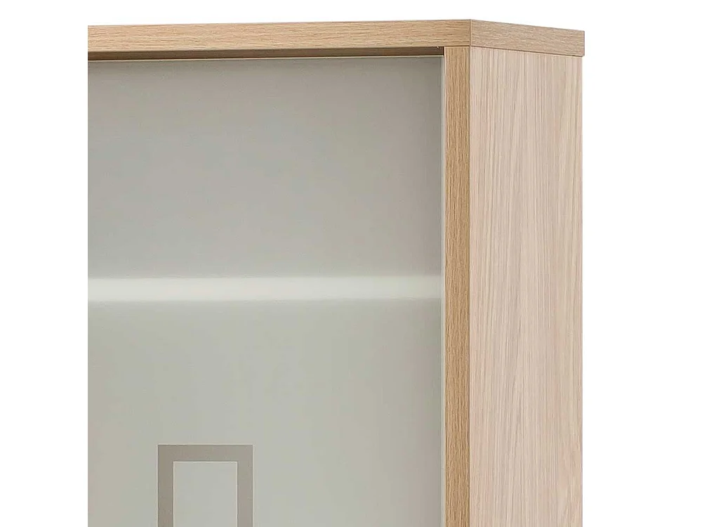 Glastür Medizinschrank in Eiche hell die Wandmontage