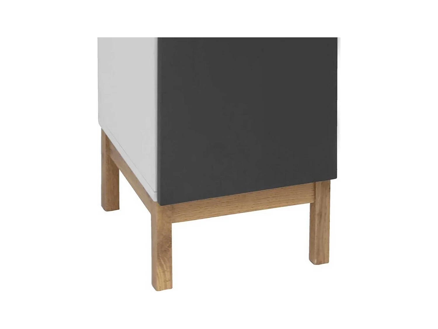 Hochschrank Badschrank mit Drehtüren in Anthrazit