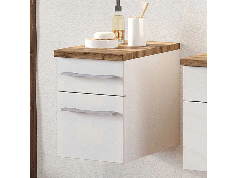 Hängekommode für Bad Weiß und Wildeiche Dekor