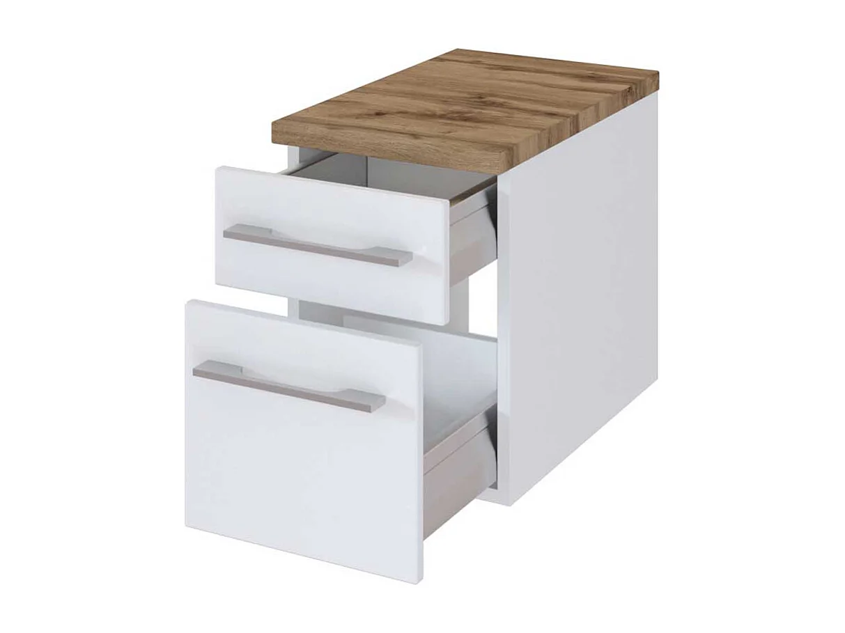 Hängekommode für Bad Weiß und Wildeiche Dekor