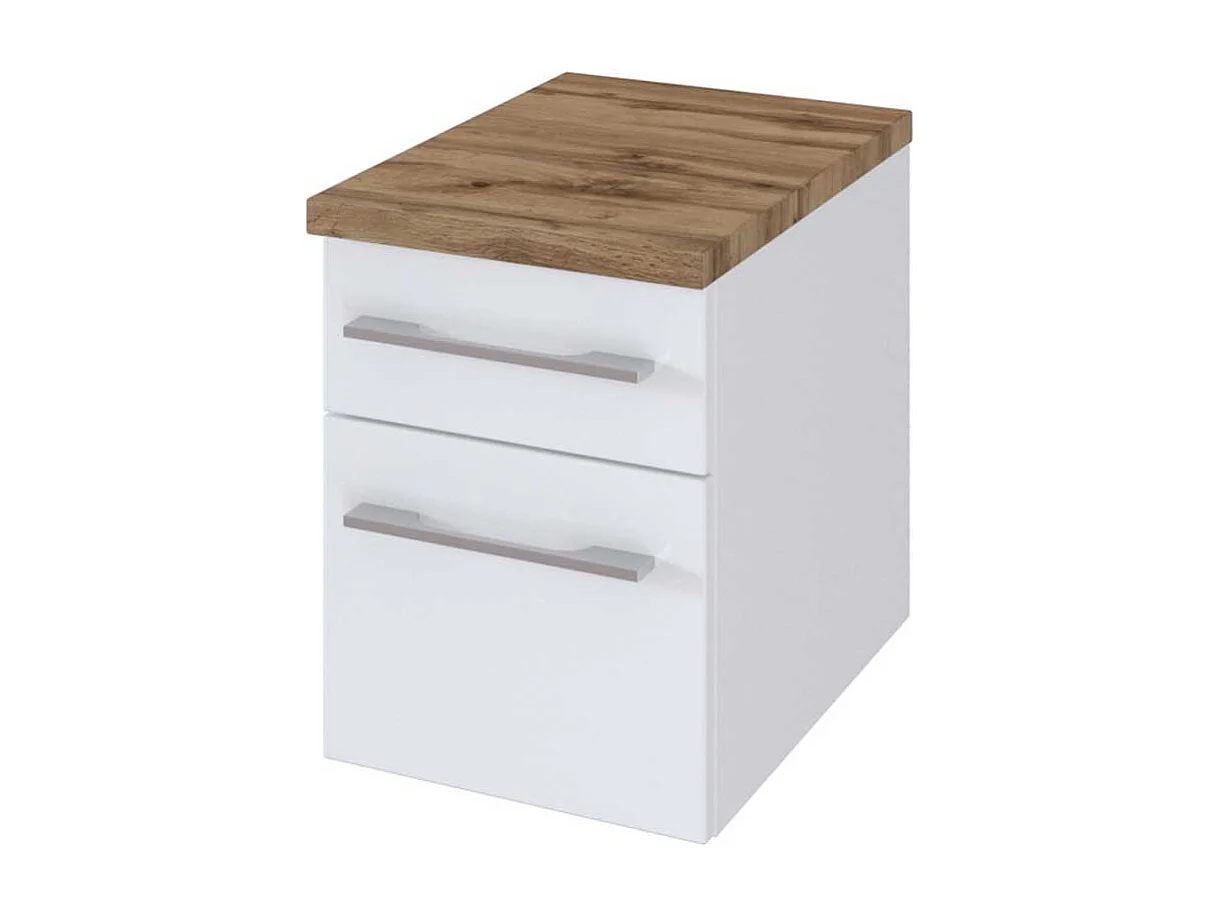 Hängekommode für Bad Weiß und Wildeiche Dekor