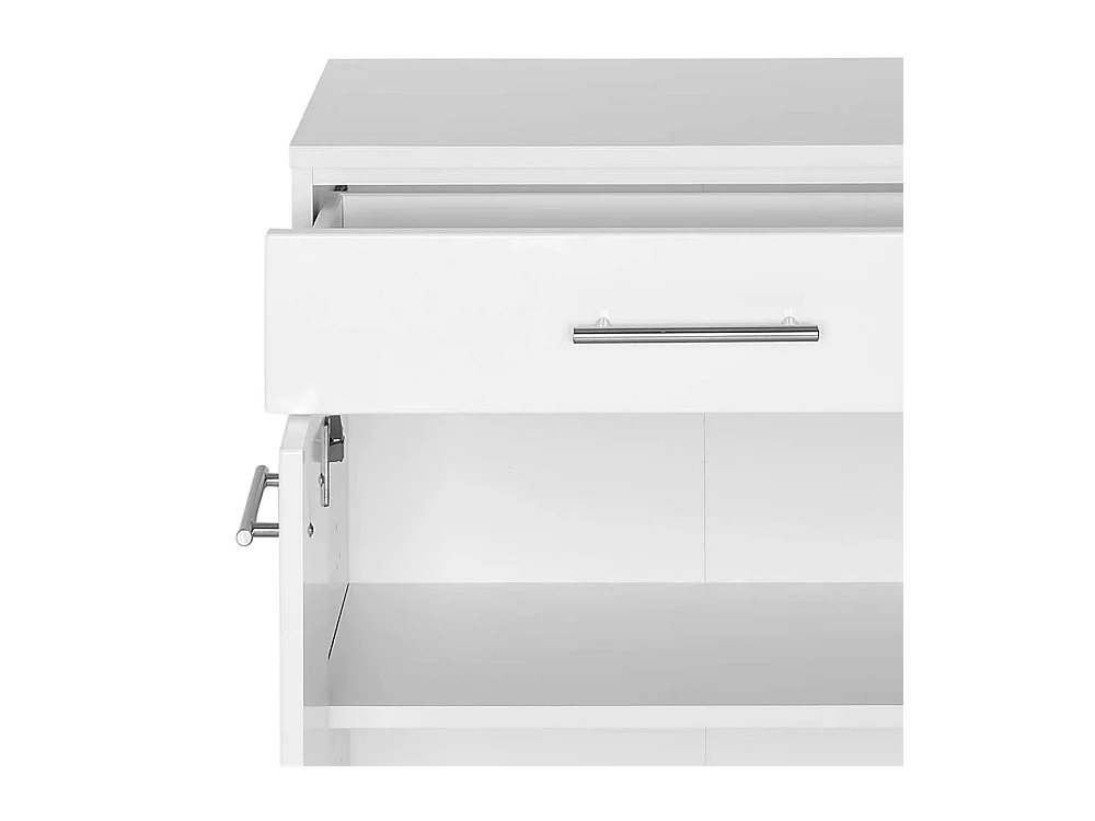 Badkommode in Hochglanz Weiß 60 cm breit