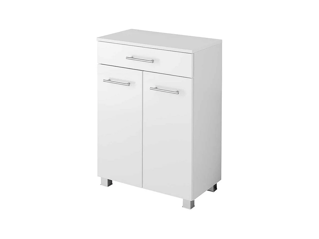 Badkommode in Hochglanz Weiß 60 cm breit