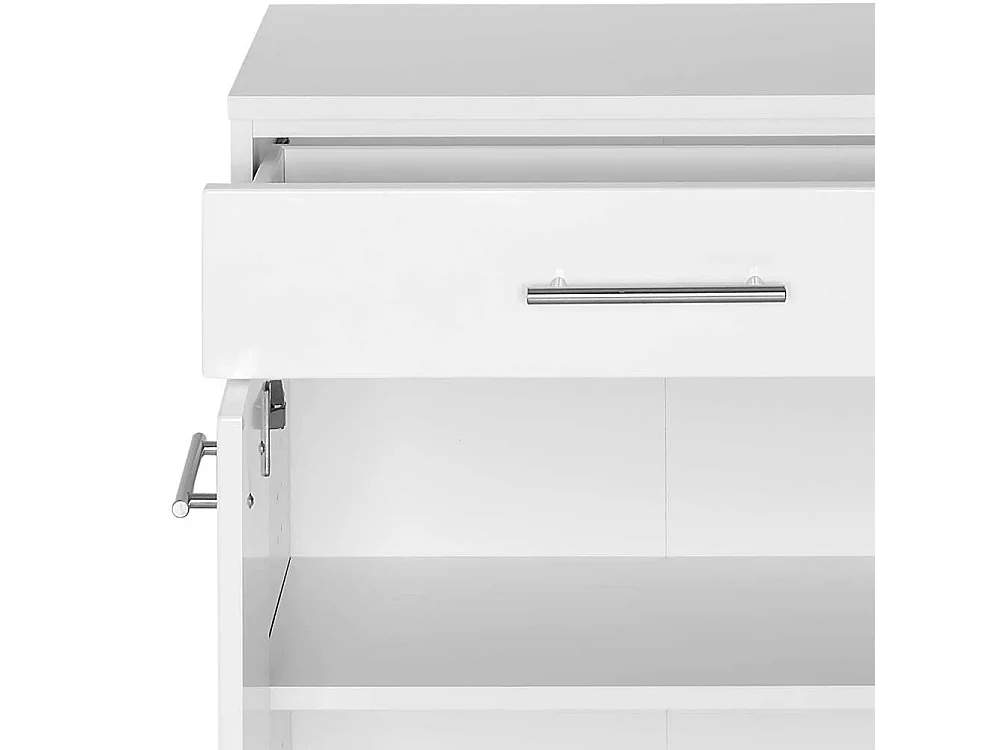 Badkommode in Hochglanz Weiß 60 cm breit