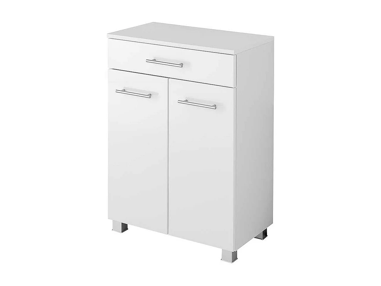 Badkommode in Hochglanz Weiß 60 cm breit