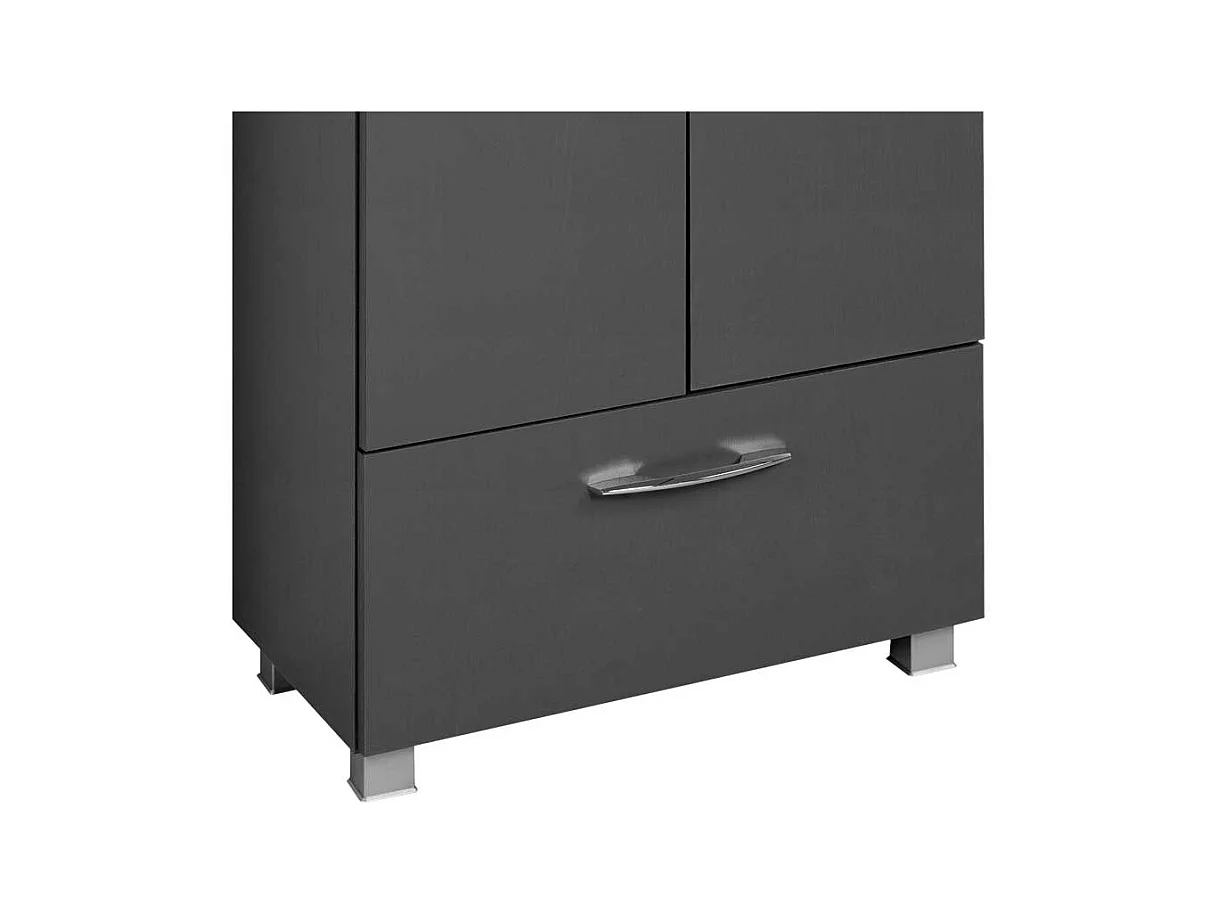 Badschrank in Grau 60 cm breit