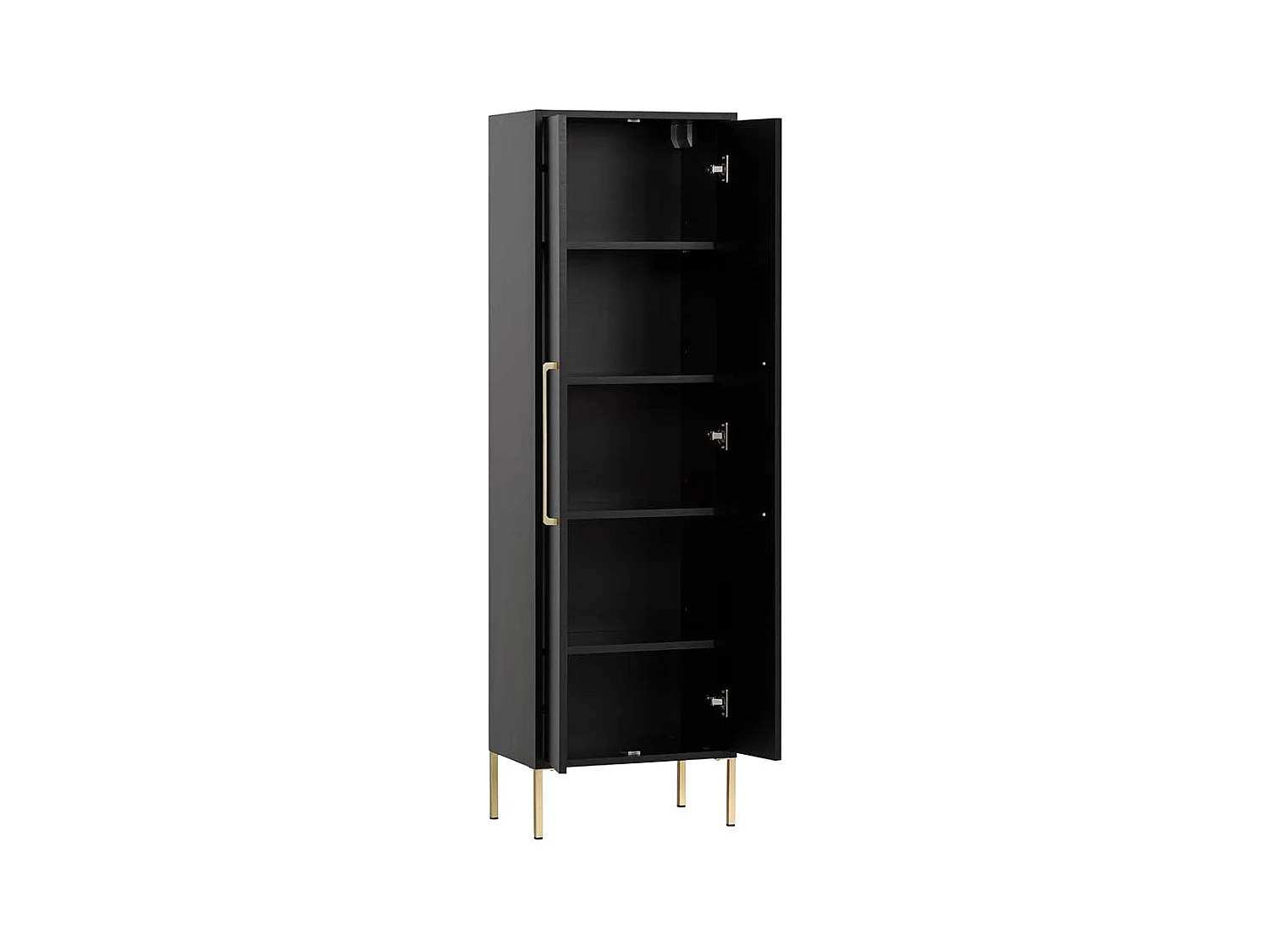 Moderner Badhochschrank in Schwarz und Gold Made in Germany