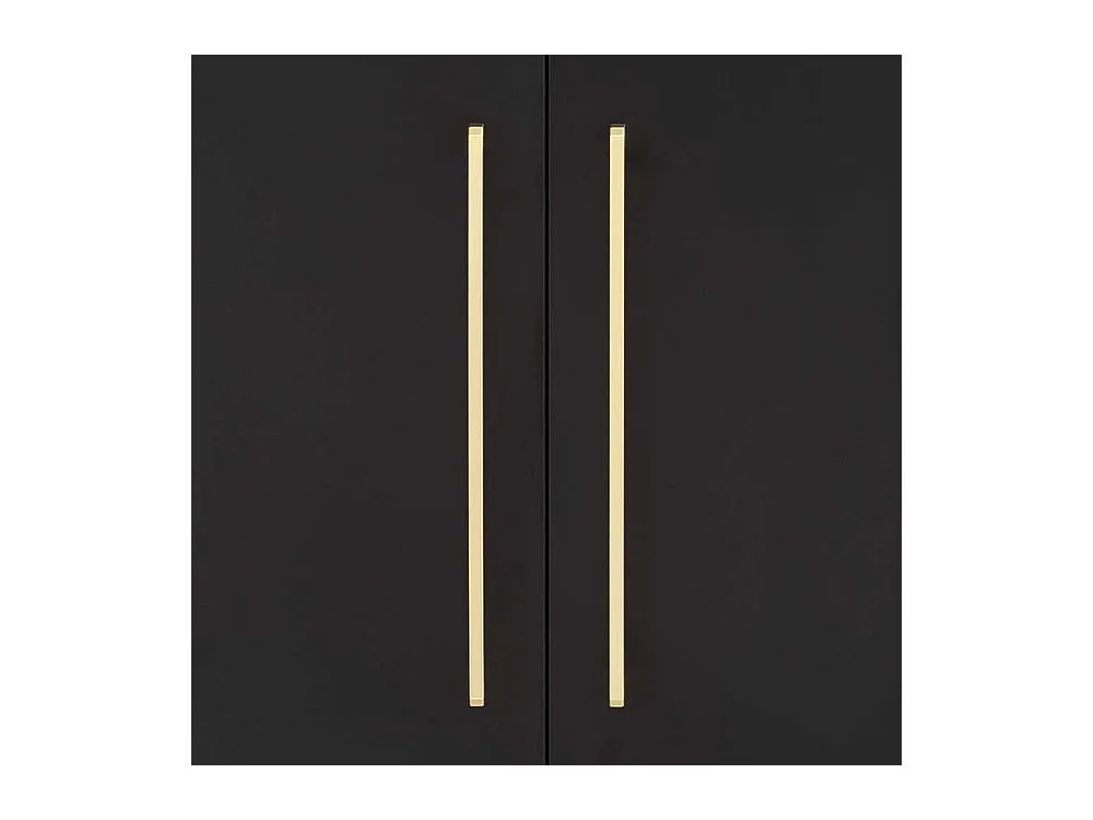 Moderner Badhochschrank in Schwarz und Gold Made in Germany