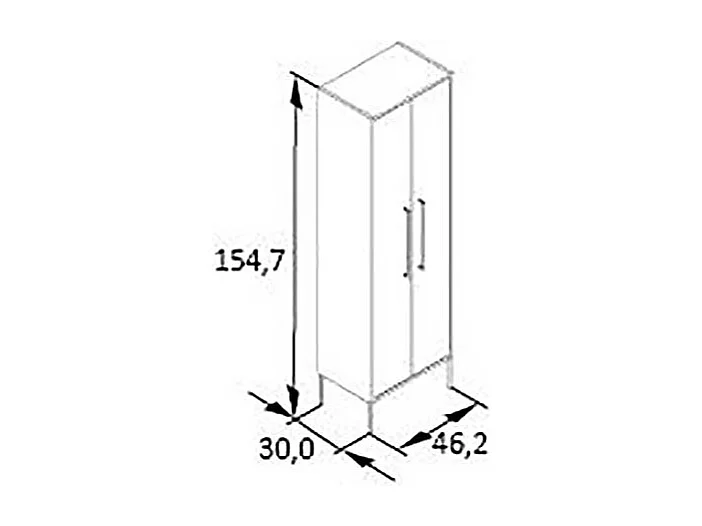 Moderner Badhochschrank in Schwarz und Gold Made in Germany