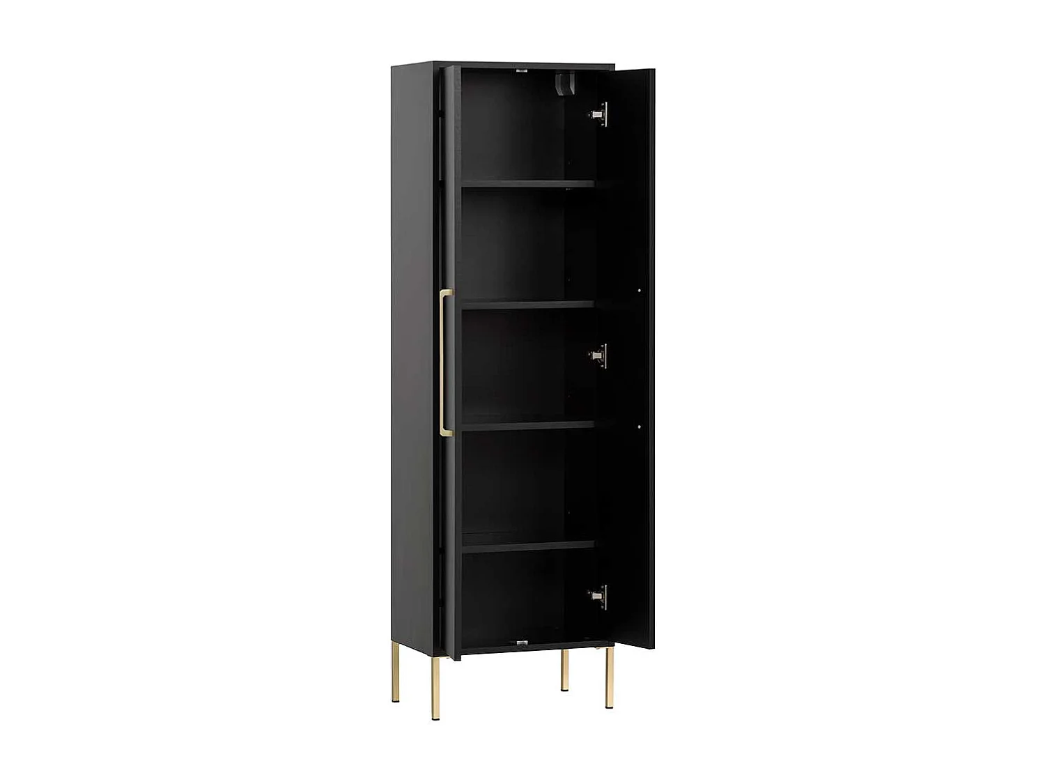 Moderner Badhochschrank in Schwarz und Gold Made in Germany
