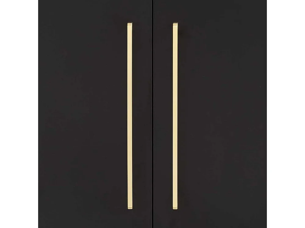 Moderner Badhochschrank in Schwarz und Gold Made in Germany