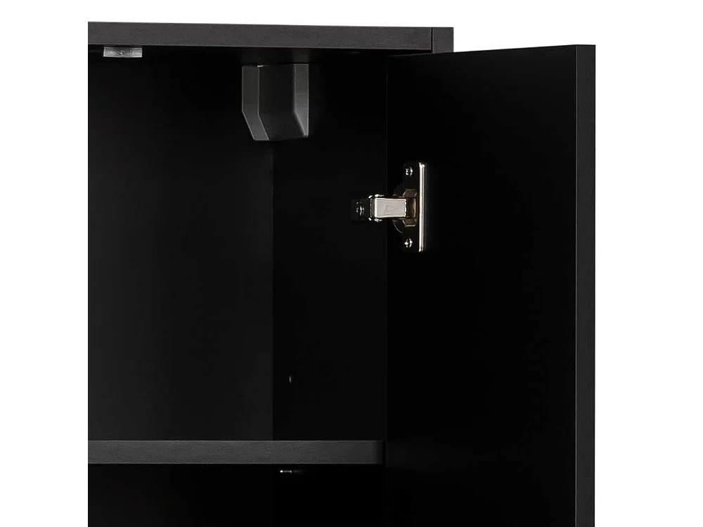 Moderner Badhochschrank in Schwarz und Gold Made in Germany