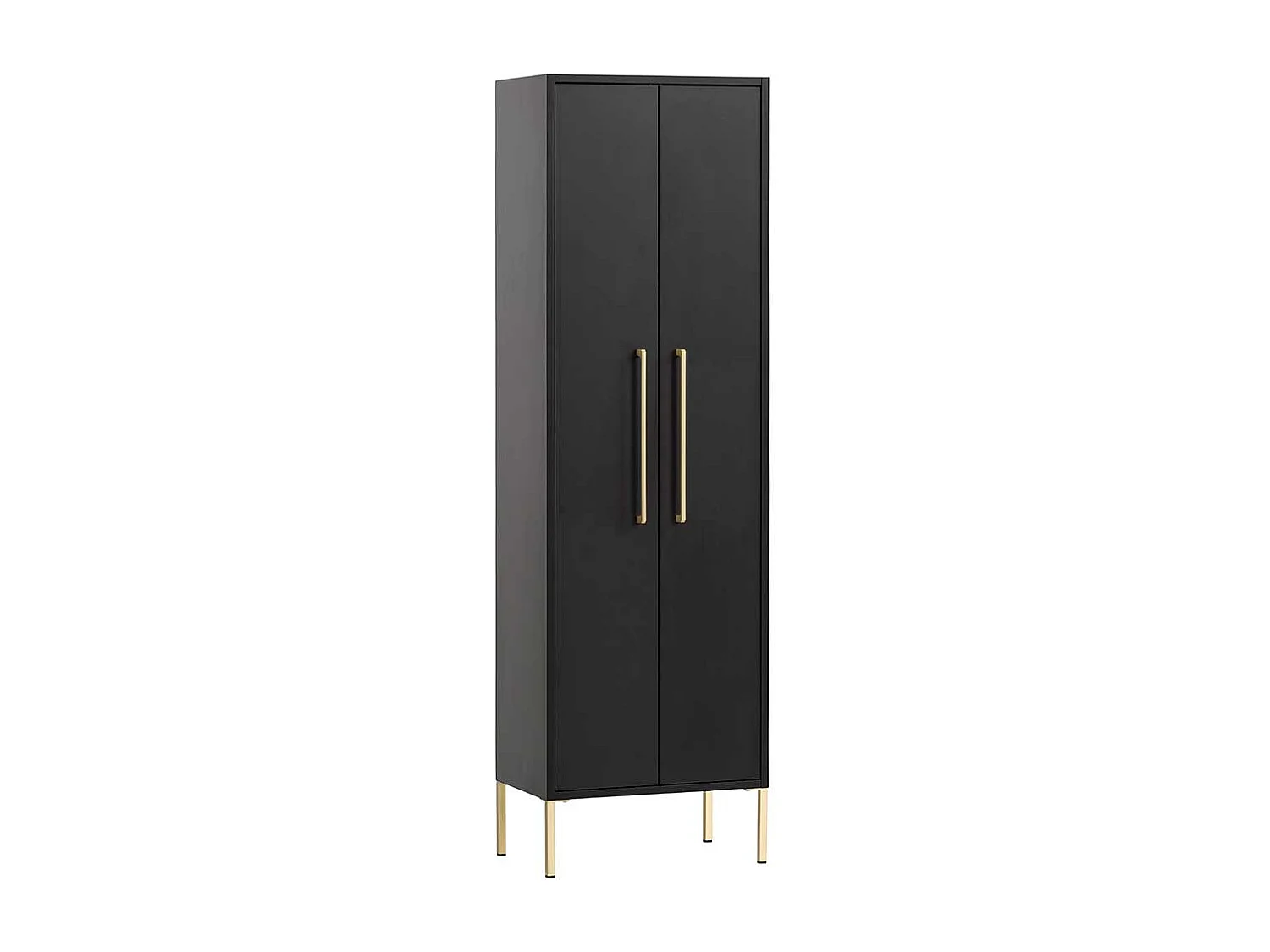 Moderner Badhochschrank in Schwarz und Gold Made in Germany