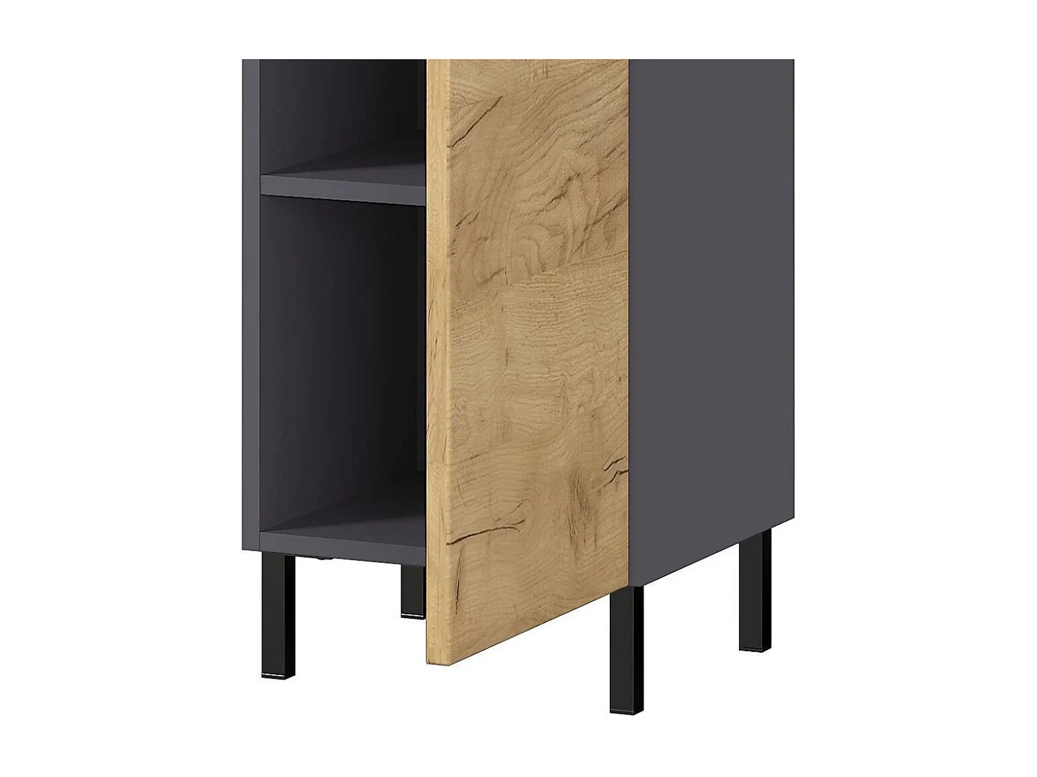 Badschrank Midibadschrank mit einer Schublade und Drehtüren