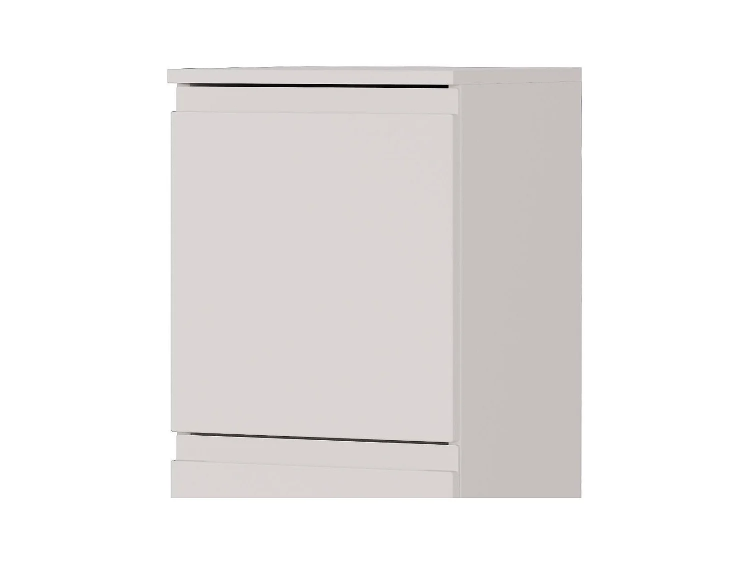 Badmidischrank Midischrank mit Griffmulden in Hellgrau