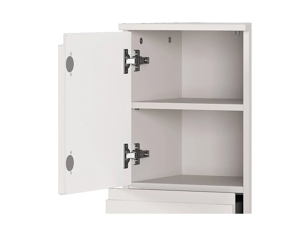 Badmidischrank Midischrank mit Griffmulden in Hellgrau