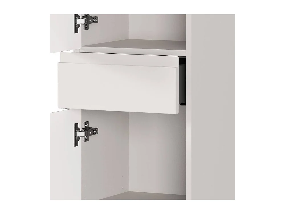 Badmidischrank Midischrank mit Griffmulden in Hellgrau