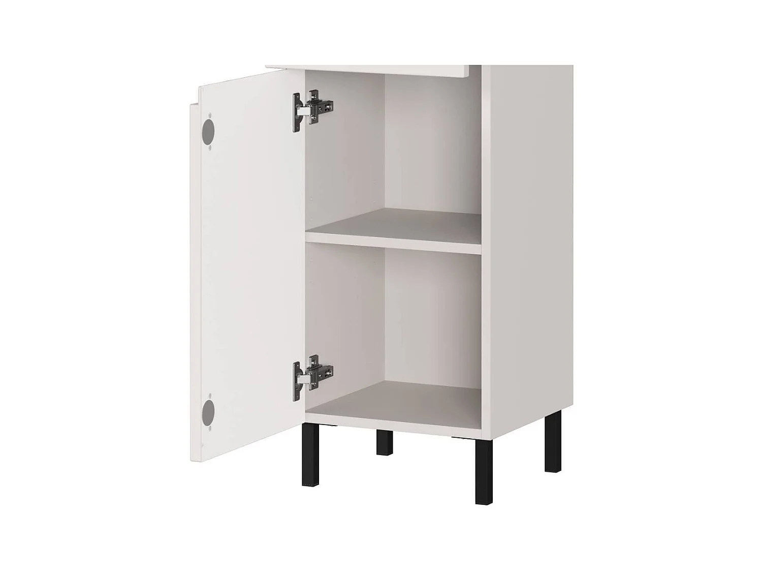 Badmidischrank Midischrank mit Griffmulden in Hellgrau