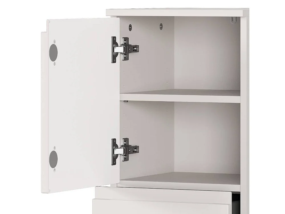 Badmidischrank Midischrank mit Griffmulden in Hellgrau