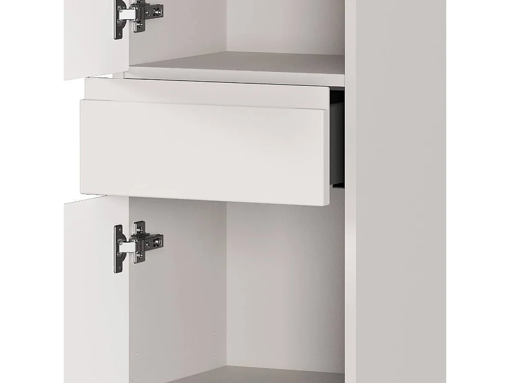 Badmidischrank Midischrank mit Griffmulden in Hellgrau