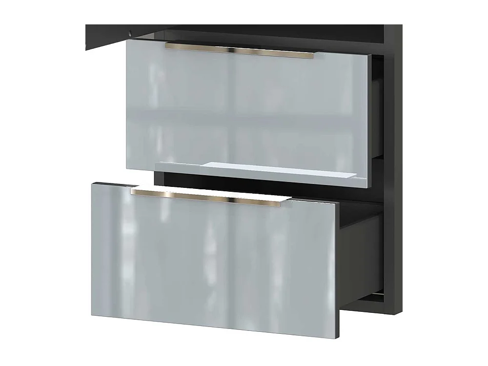 Midischrank Bad Grau für die Wandmontage Made in Germany