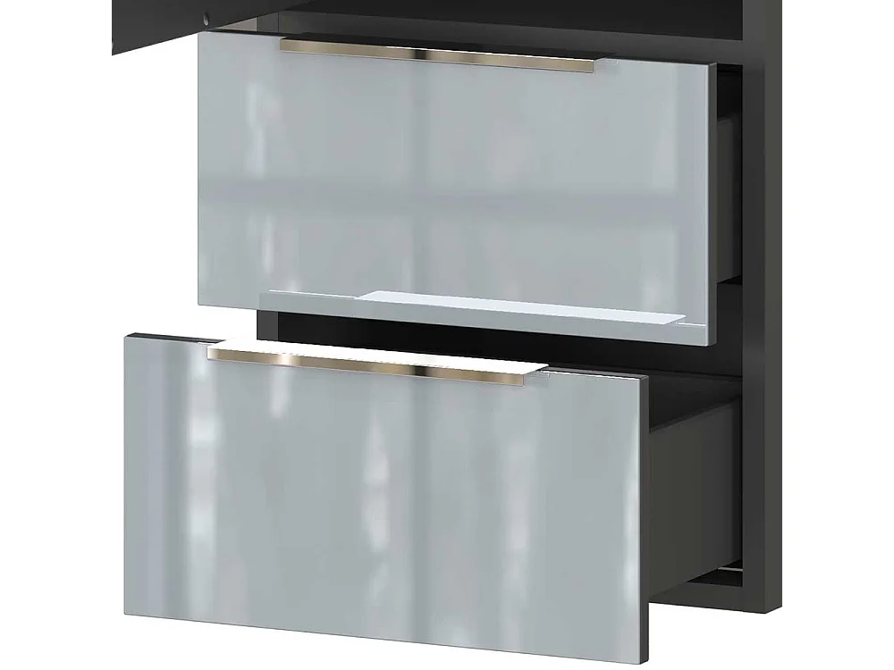 Midischrank Bad Grau für die Wandmontage Made in Germany