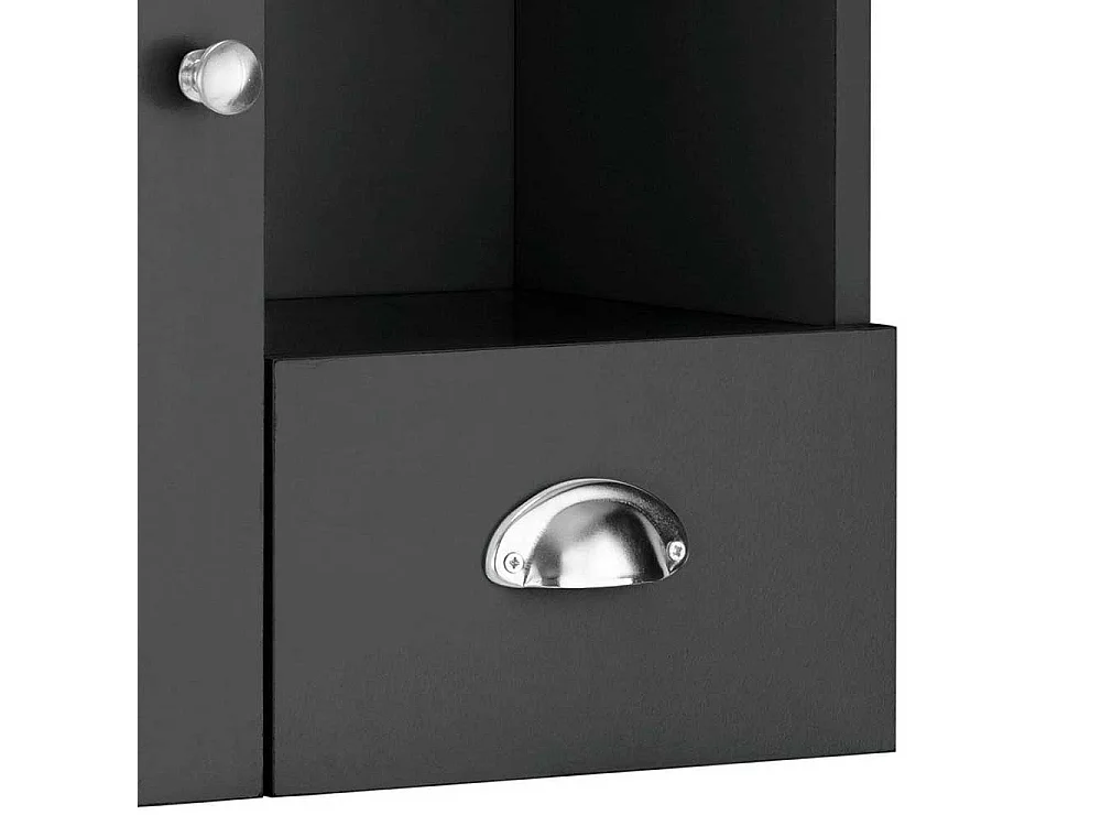 Moderner Spiegelschrank in Dunkelgrau 60 cm breit