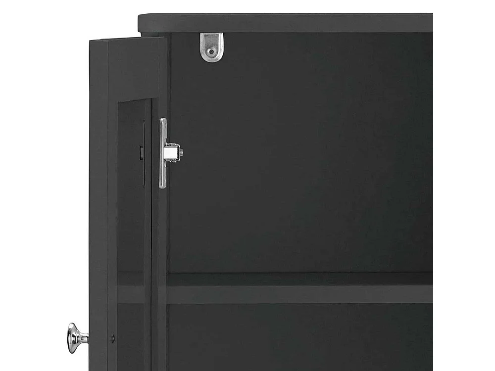 Moderner Spiegelschrank in Dunkelgrau 60 cm breit