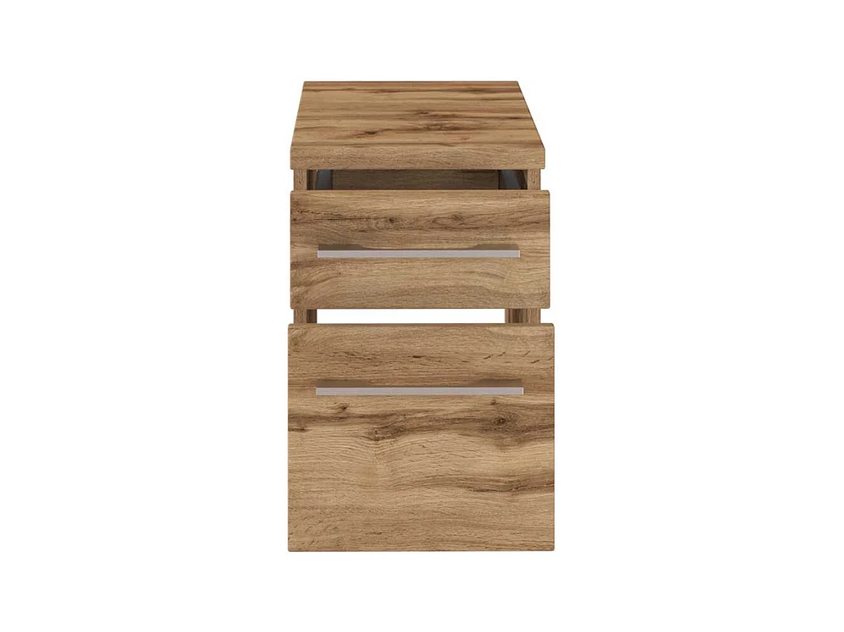 Hängende Bad Kommode im Wildeiche Dekor 30 cm breit