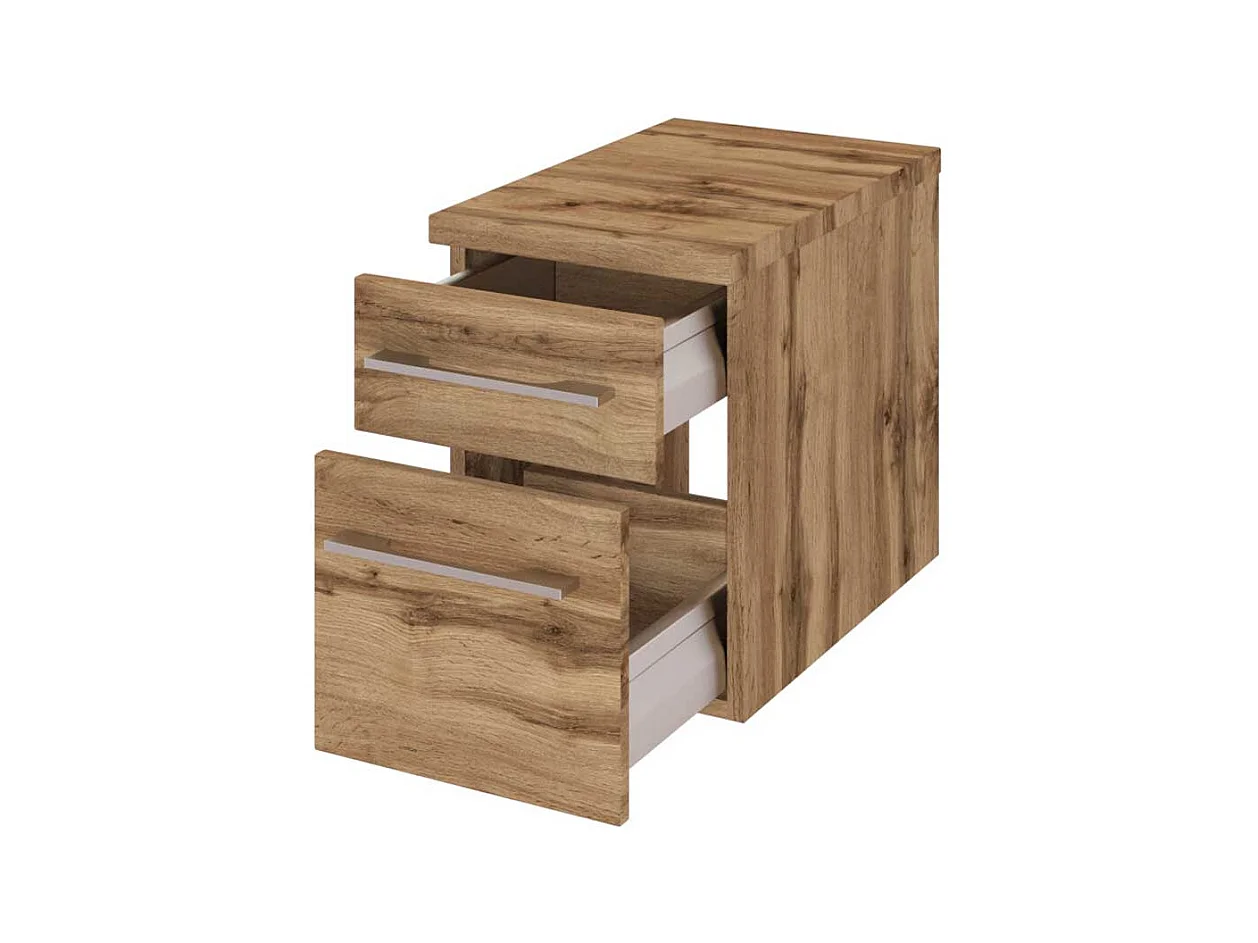 Hängende Bad Kommode im Wildeiche Dekor 30 cm breit