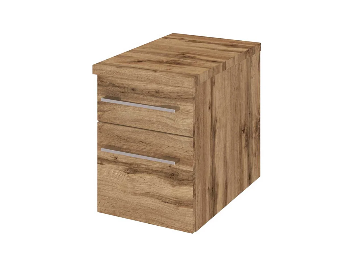 Hängende Bad Kommode im Wildeiche Dekor 30 cm breit