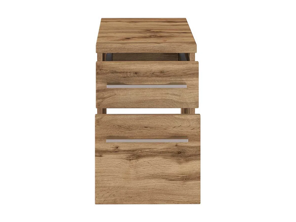 Hängende Bad Kommode im Wildeiche Dekor 30 cm breit