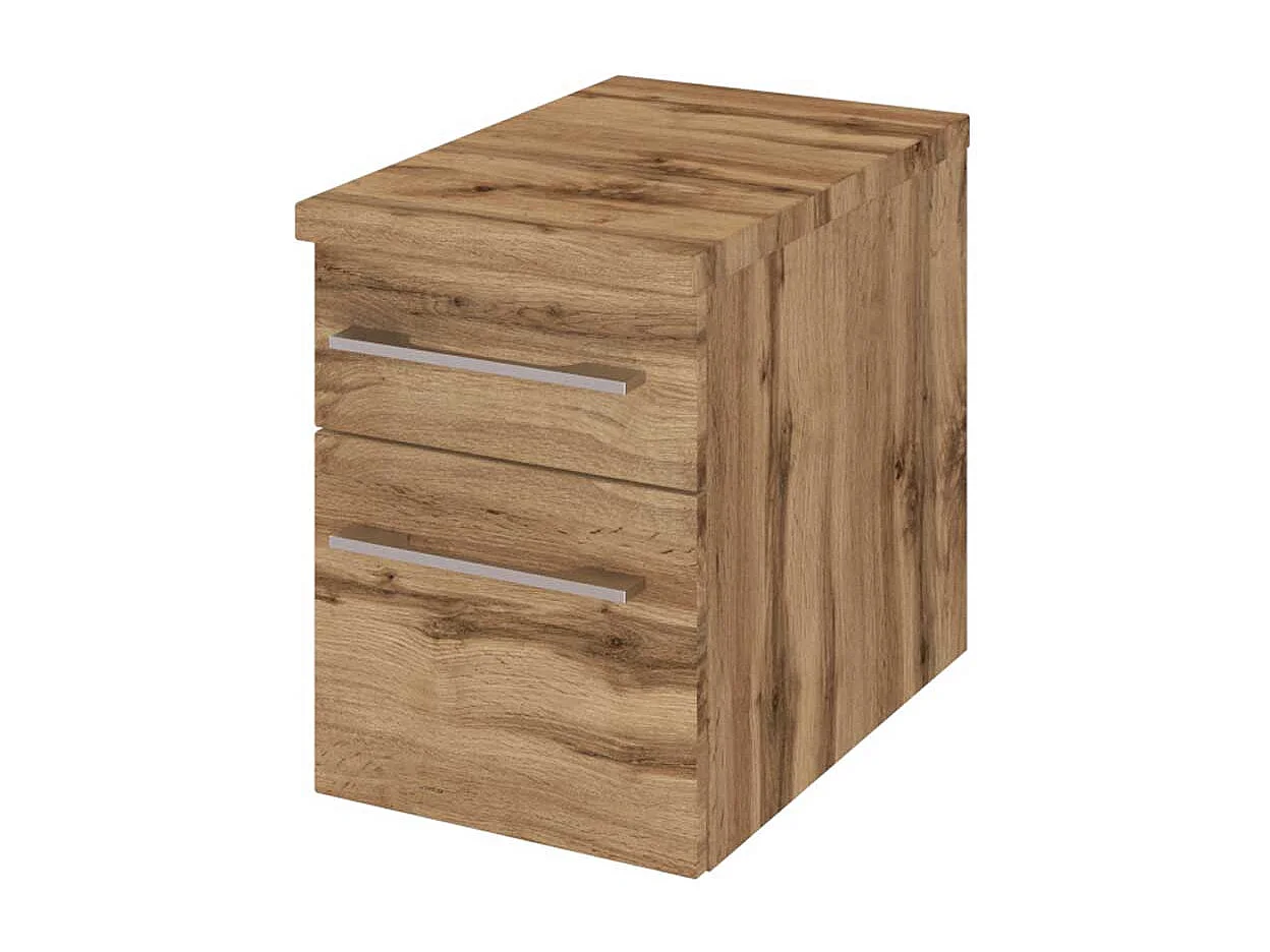 Hängende Bad Kommode im Wildeiche Dekor 30 cm breit