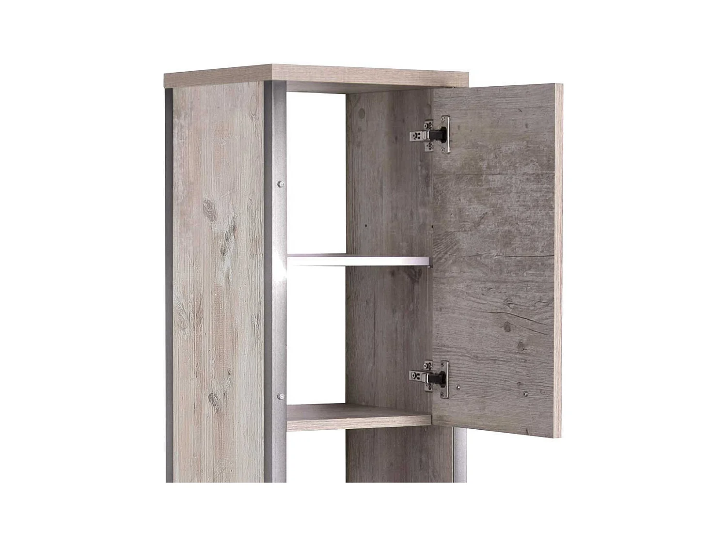 Industry Design Hochschrank in Eiche Grau Nachbildung 35 cm breit