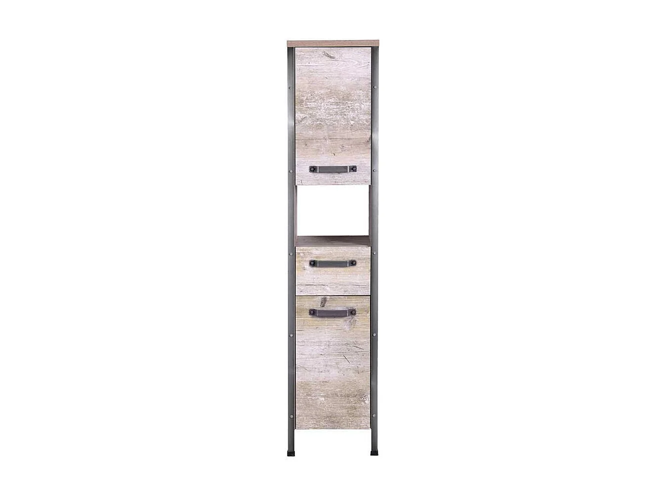 Industry Design Hochschrank in Eiche Grau Nachbildung 35 cm breit