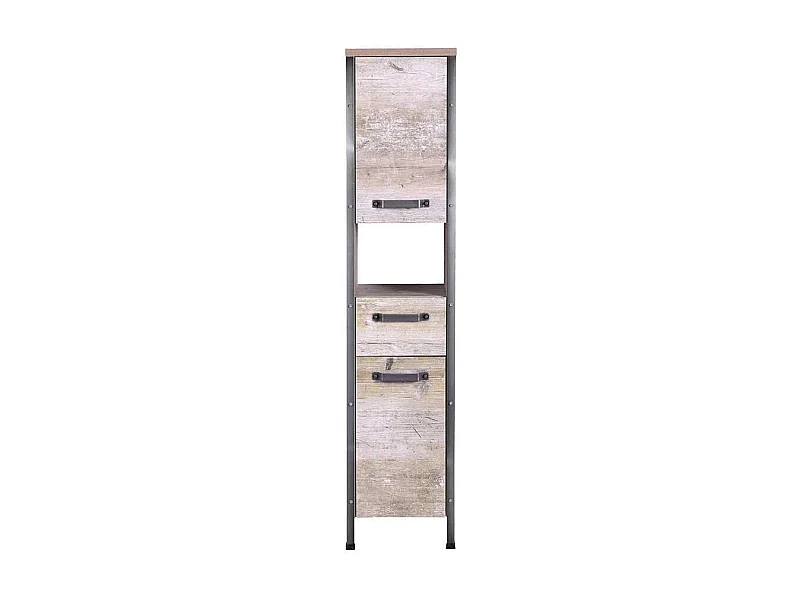 Industry Design Hochschrank in Eiche Grau Nachbildung 35 cm breit