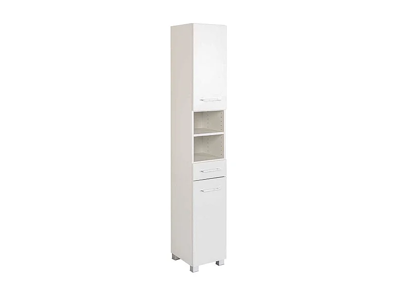 Weißer Bad Hochschrank 180 cm hoch 2-türig