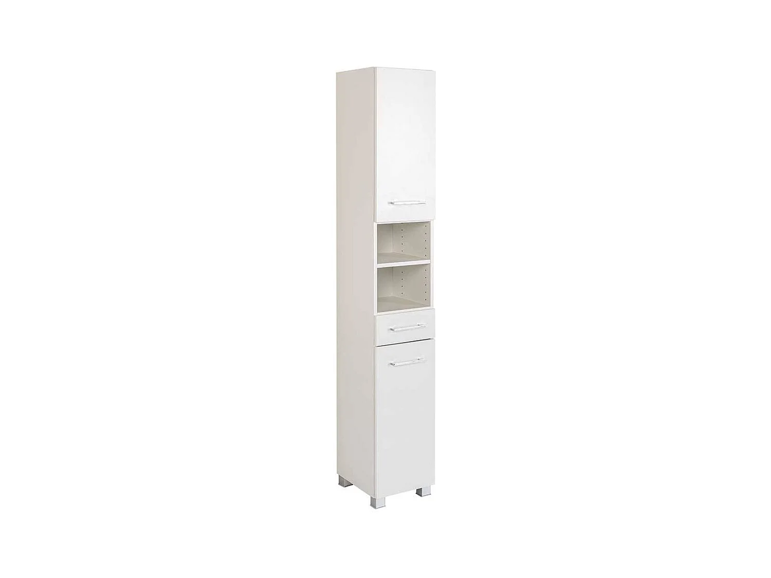 Weißer Bad Hochschrank 180 cm hoch 2-türig