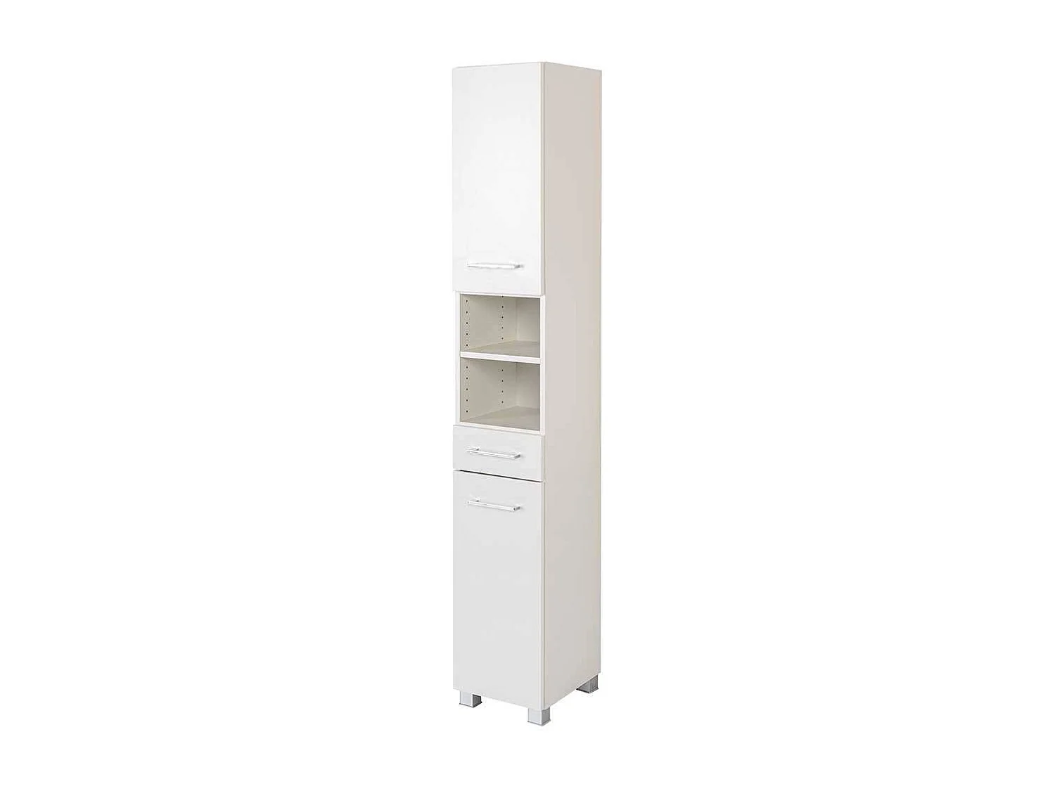 Weißer Bad Hochschrank 180 cm hoch 2-türig