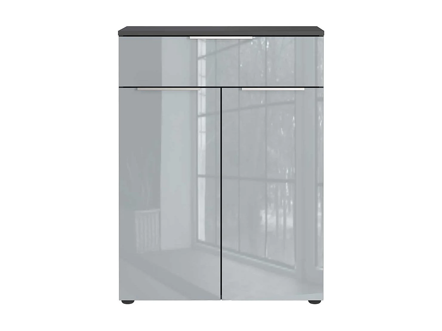 Badezimmer Schrank modern Made in Germany Front glasbeschichtet